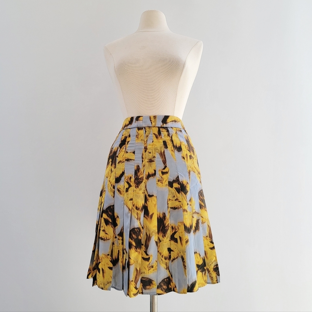 J.Crew Drapey Camisole Pleated Skirt Set Saffron Floral Size XS Preppy Academia - Picture 4 of 13